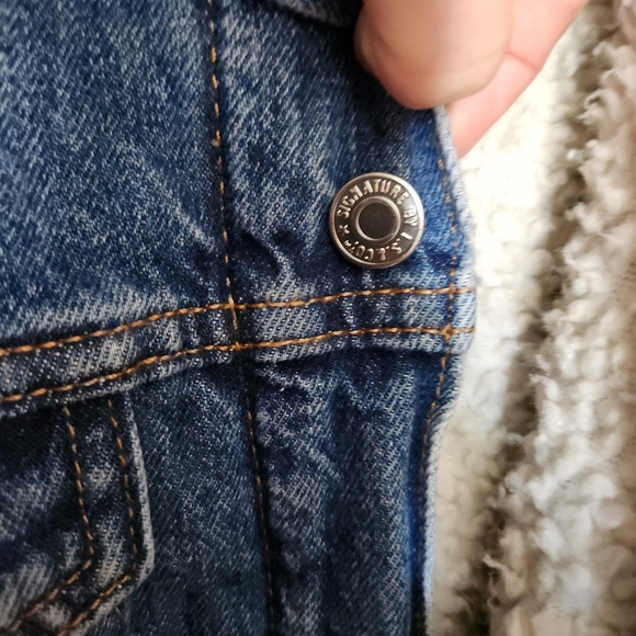 Levis Signature Gold Denim Blue Jean Jacket Mens Large - Picture 3 of 16